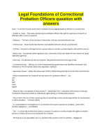 Legal Foundations of Correctional Probation Officers question with answers