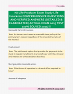 New jersey life and health final exam actual 2025 questions an