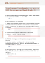 TEXAS State Insurance License Exam Questions and Answers 100% Correct Answers Already Graded A+