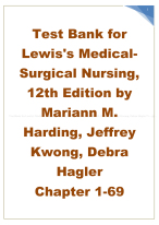 Test bank for lewis's medicalsurgical nursing, 12th edition by mariann m