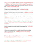 Texas class a barber - state board written 6th edition / study guide