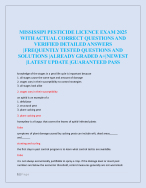 MISSISSIPI PESTICIDE LICENCE EXAM 2025