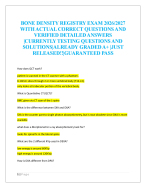 BONE DENSITY REGISTRY EXAM