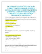 NU 310 EXAM 2 2026/2027 WITH ACTUAL  CORRECT QUESTIONS AND VERIFIED  DETAILED ANSWERS