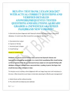 REX-PN® TEST BANK 2 EXAM 2026/2027