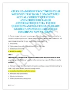 ATI RN LEADERSHIP PROCTORED EXAM  WITH NGN TEST BANK 2