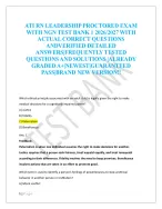 ATI RN LEADERSHIP PROCTORED EXAM  WITH NGN TEST BANK 1