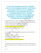 NCLEX-RN PHARMACOLOGY VERSION  1/NCLEX -RN PHARMACOLOGY TEST BANK  1 EXAM 2026