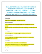 BAYLOR NUR5354 HA EXAM 1 ACTUAL EXAM