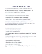 The ATI RN Mental Health Proctored Exam is designed to assess whether nursing