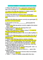 Latest ATI TEAS VERSION 7 ENGLISH LANGUAGE USAGE