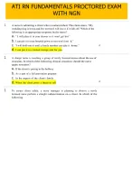 ATI RN Fundamentals Nursing Proctored Exam 2025 | With NGN | 70 ...