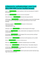 scribeamerica pathophysiology Latest Exam 2025-2026 With Correct Verified Answers
