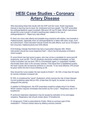 HESI Case Studies - Coronary  Artery Disease