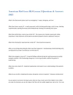 American Red Cross BLS Lesson 3 Pre-Assessment Latest 2023 Solution A+ RATED Exam