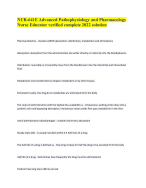 NUR-641E Advanced Pathophysiology and Pharmacology  Nurse Educator