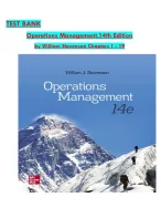 TEST BANK Operations Management,14th Edition by William Stevenson Chapters 1 - 19