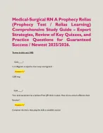 Medical-Surgical RN A Prophecy Relias (Prophecy Test / Relias Learning ...