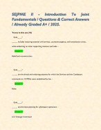 SEJPME II - Introduction To Joint Fundamentals / Questions & Correct Answers / Already Graded A+