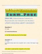COUC 505: UNDERSTANDING THERAPEUTIC - DocMerit