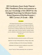 DE Certification Exam Study Material - DEU Handbook (Terms and scenarios to test your knowledge