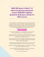 NUR 505 Exam 3: Mod 7-12 advanced physical assessment (Latest 2026/2027 ...