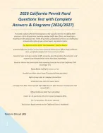 2026 California Permit Hard Questions Test with Complete Answers and ...