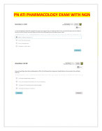 PN ATI PHARMACOLOGY PROCTORED EXAM WITH NGN 60 QUESTIONS