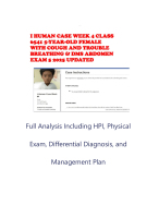 Actual Comprehensive Case Study of 5-Year-Old with Cough and Trouble Breathing – iHuman Case Analysis Week #4 (CLASS 6541) Walden University | Includes All the Necessary Components