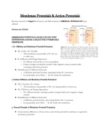 MEDICAL PHYSIOLOGY, Med school sem1, Membrane & Action Potentials