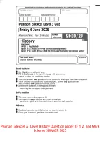Pearson Edexcel A Level History Question paper - DocMerit