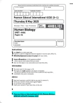 Pearson Edexcel International GCSE Human Biology 4HB1/01 QP&MS Summer 2025