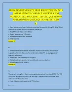 HERZING UNIVERSITY HESI RN EXIT EXAM 2025  LATEST UPDATE CORRECT ANSWERS FOR GUARANTEED SUCCESS!” T