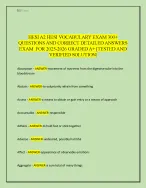 HESI A2 HESI VOCABULARY EXAM 300+ QUESTIONS AND CORRECT DETAILED ANSWERS  EXAM  FOR 2025-20