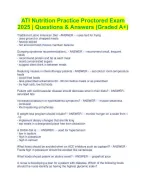 ATI Nutrition Practice Proctored Exam 2025 | Questions and Answers ...
