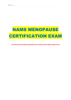 NAMS Menopause Certification 2025 – Practice Questions with Correct ...