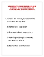 UCLA PRACTICE QUIZ QUESTIONS AND ANSWERS ON CARDIOVASCULAR ...