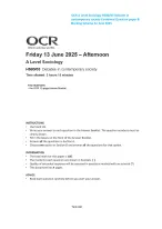 OCR A Level Sociology H580/03 Debates in contemporary society Question paper & Mark Scheme