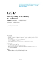 OCR AS Level Sociology H180/01 Socialisation, culture and identity Combined paper & Mark Scheme