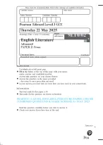 PEARSON A LEVEL ENGLISH LITERATURE PAPER 2 PROSE QUESTIONS & MARK SCHEME A+ MAY 2025