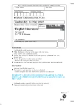 PEARSON A LEVEL ENGLISH LITERATURE PAPER 1 DRAMA QUESTIONS & MARK SCHEME A+ MAY 2025