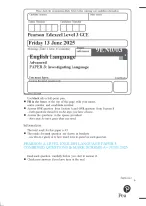 PEARSON A LEVEL ENGLISH LANGUAGE PAPER 3 QUESTIONS & MARK SCHEME A+ JUNE 2025