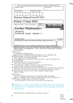 PEARSON A LEVEL FURTHER MATHEMATICS PAPER 3B STATISTICS 1 QUESTIONS & MARK SCHEME A+ JUNE 2