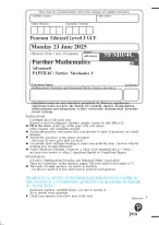 PEARSON A LEVEL FURTHER MATHEMATICS PAPER 4C MECHANICS 2 COMBINED QUESTIONS & MARK SCHEME A+