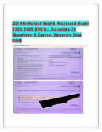 ATI RN Mental Health Proctored Exam 2023–2026 (NGN) – Complete 70 Questions & Correct Answers