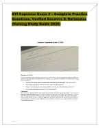 ATI Capstone Exam 2 – Complete Practice  Questions, Verified Answers & Rationales  (Nursing Study G