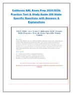 California QAL Exam Prep 2025/2026:  Practice Test & Study Guide 200 State Specific Questions with
