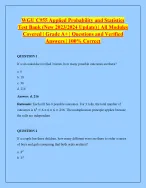 WGU C955 Applied Probability and Statistics Test Bank (New 2023/2024 ...