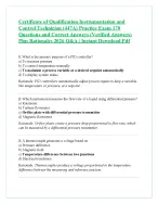 Certificate of Qualification Instrumentation and  Control Technician (447A) Practice Exam 170  Ques