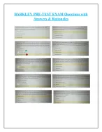 BARKLEY PRE-TEST EXAM Questions with  Answers & Rationales.